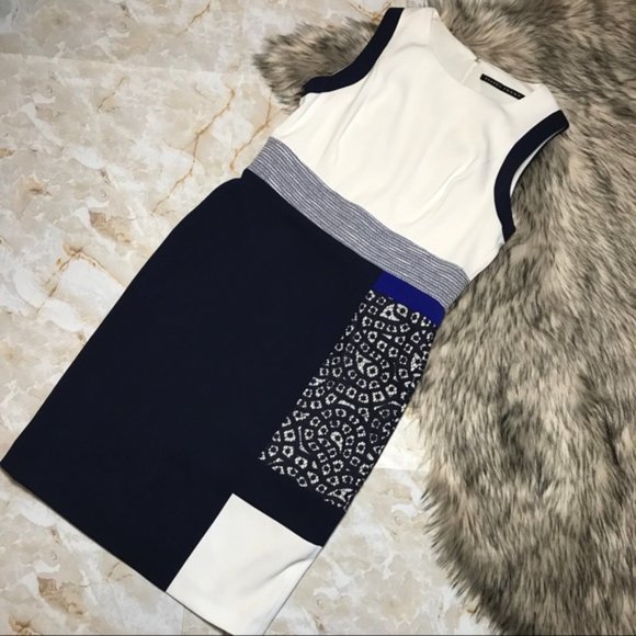 IVANKA TRUMP | Color Block Sheath Dress Size 8 - Picture 2 of 6